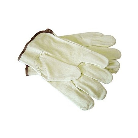 The Brush Man 100% Pig Leather Gloves, Unlined, Size Large, 12PK GLOVE-4052L